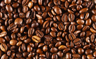 Freshly roasted coffee. Suitable as background.