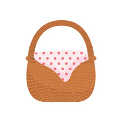 picnic basket icon, colorful design