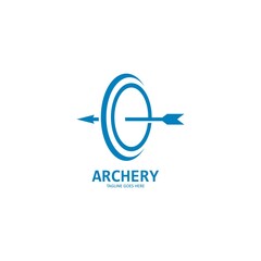 Archery target logo vector icon illustration