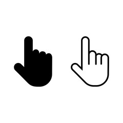 Obraz premium hand click icon vector symbol