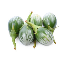 Thai eggplant on white background, Eggplant isolated.
