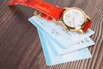 Chinese Spring Festival Train Tickets and Watches