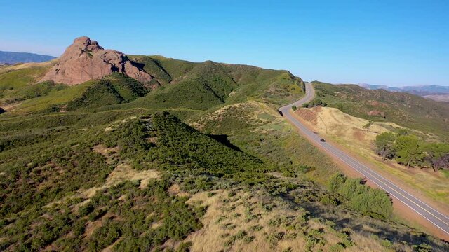 Drone images shot near Lake Hughes Road in Castaic, California.