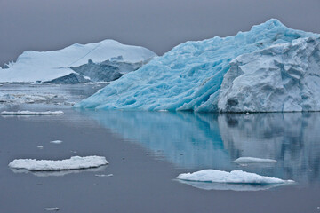 Icebergs in Disko Bay, Ilulissat, West Greenland
