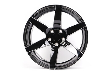 Beautiful car wheels isolated on white background