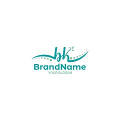 BK Chiropractic Logo Design Vector