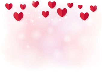 Fototapete 手書き 手描き アイコン イラスト バレンタイン ハート バレンタインデー ロゴ リボン かわいい ピンク 赤 キラキラ おしゃれ 2月 白バック イベント 素材 パーツ マーク 贈り物 プレゼント 愛 ベクター ギフト コピースペース