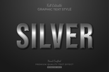 Silver Elegant Editable Text Effect Font Style