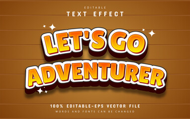 Fototapeta premium Editable text effect - let's go adventure