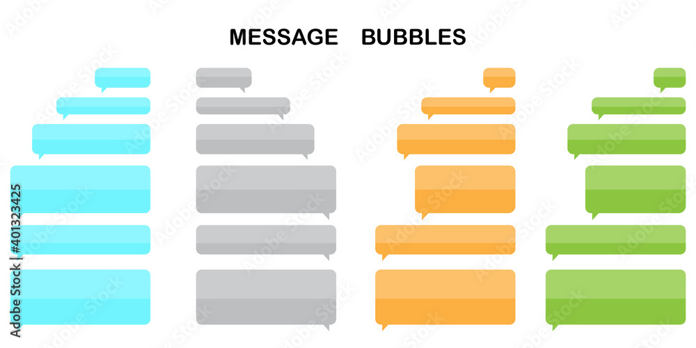 Poster flat bubble message for web design. smartphone icon vector illustration. app interface template. sto