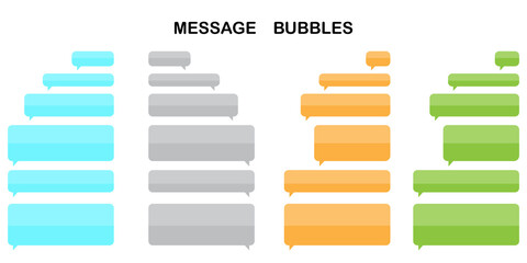 Flat bubble message for web design. Smartphone icon vector illustration. App interface template. Stock image. EPS 10.