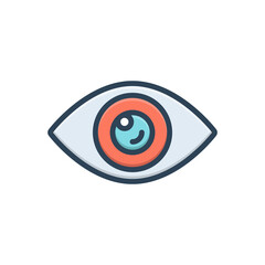 Color illustration icon for visible 