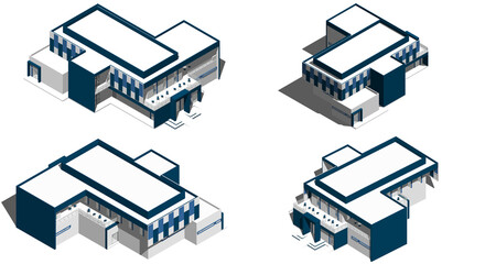 Isometric Architectural Projection - SJO 21 Exterior Isometrics