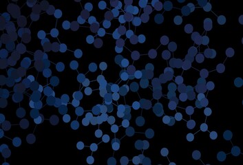 Dark BLUE vector backdrop with artificial intelligence data.