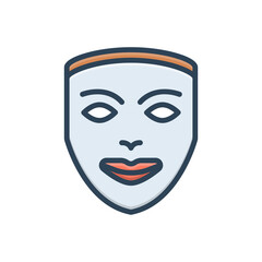 Color illustration icon for mask 