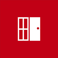 logo door economy window templet vector 