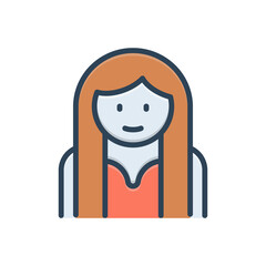 Color illustration icon for beautiful 