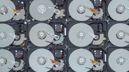Background from the inside of hard drives