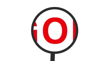 God Text Magnifying Glass Animation 4K