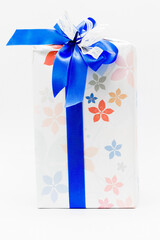 A gift box on a white background