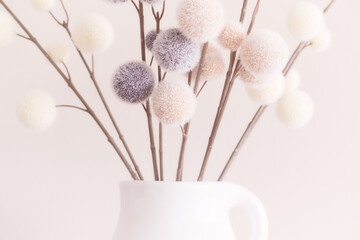 bouquet of flowers, white vase with flowers
