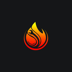 logo fire energy icon templet vector