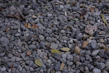 a collection of natural stones lying on the ground