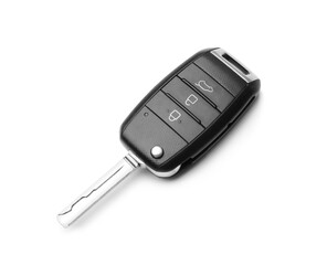 Modern car flip key isolated on white