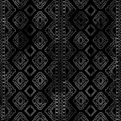 Geometric klim ikat pattern with grunge texture
