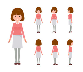 flat type Straight bangs women_Doll