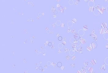 Light Purple, Pink vector backdrop with lines, circles.