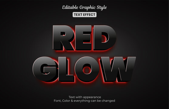 Red glow, Editable Text Effect