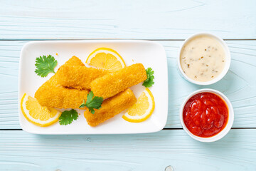 fried fish finger stick or french fries fish