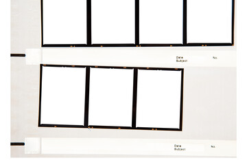 Contact sheet of Medium format color film frame.With white space.