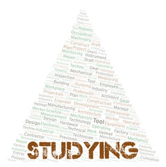 Fototapeta premium Studying typography word cloud create with the text only