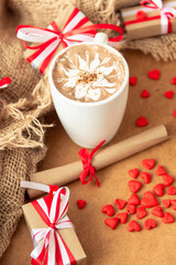 A twisted note and lots of Valentine's day gifts.