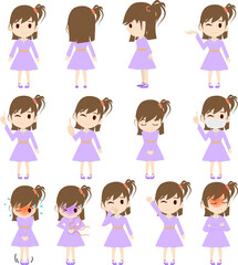 可愛い女の子供のイラスト