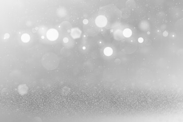 red nice glossy glitter lights defocused bokeh abstract background with falling snow flakes fly, festival mockup texture with blank space for your content
