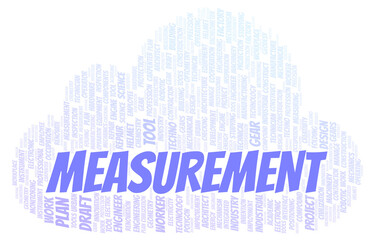 Obraz premium Measurement typography word cloud create with the text only
