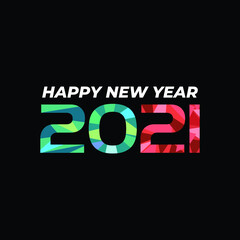 happy new year 2021 greeting card template