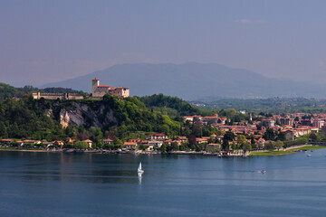 Castle Rocca Borromeo di Angera on the shores of Lake Maggiore