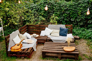 a place for relaxing and evening gatherings in the garden.
