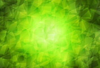 Light Green, Yellow vector polygonal template.