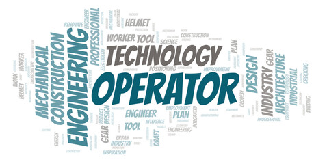 Obraz premium Operator typography word cloud create with the text only