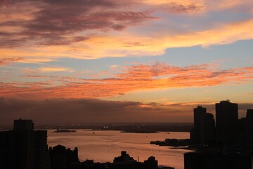 Fototapeta premium New York Harbor Sunset