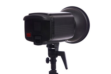 Led studio light for photo and videography on white.