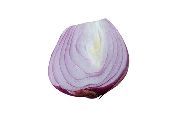 Fototapeta premium Red or purple organic onions isolated on white background - Clipping path