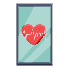 Telemedicine heartrate icon. Cartoon of telemedicine heartrate vector icon for web design isolated on white background