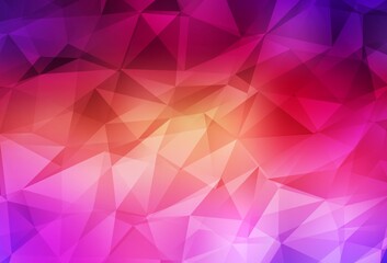 Fototapeta premium Light Pink, Yellow vector polygonal background.