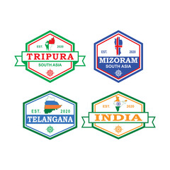 India Country Map Vector , Asia Logo